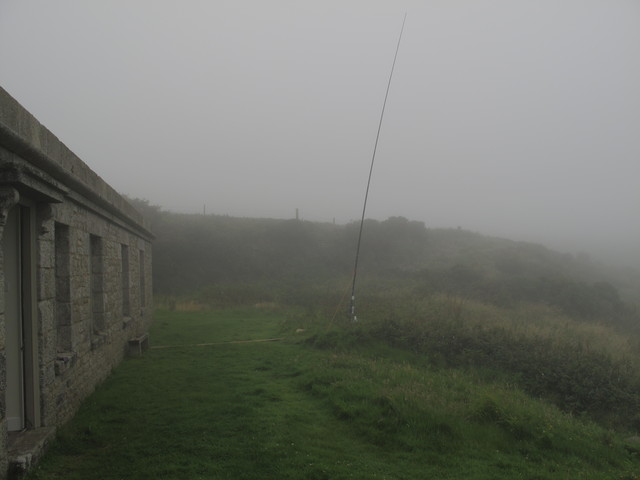 Fog Conceals our 10m Vertical Antenna