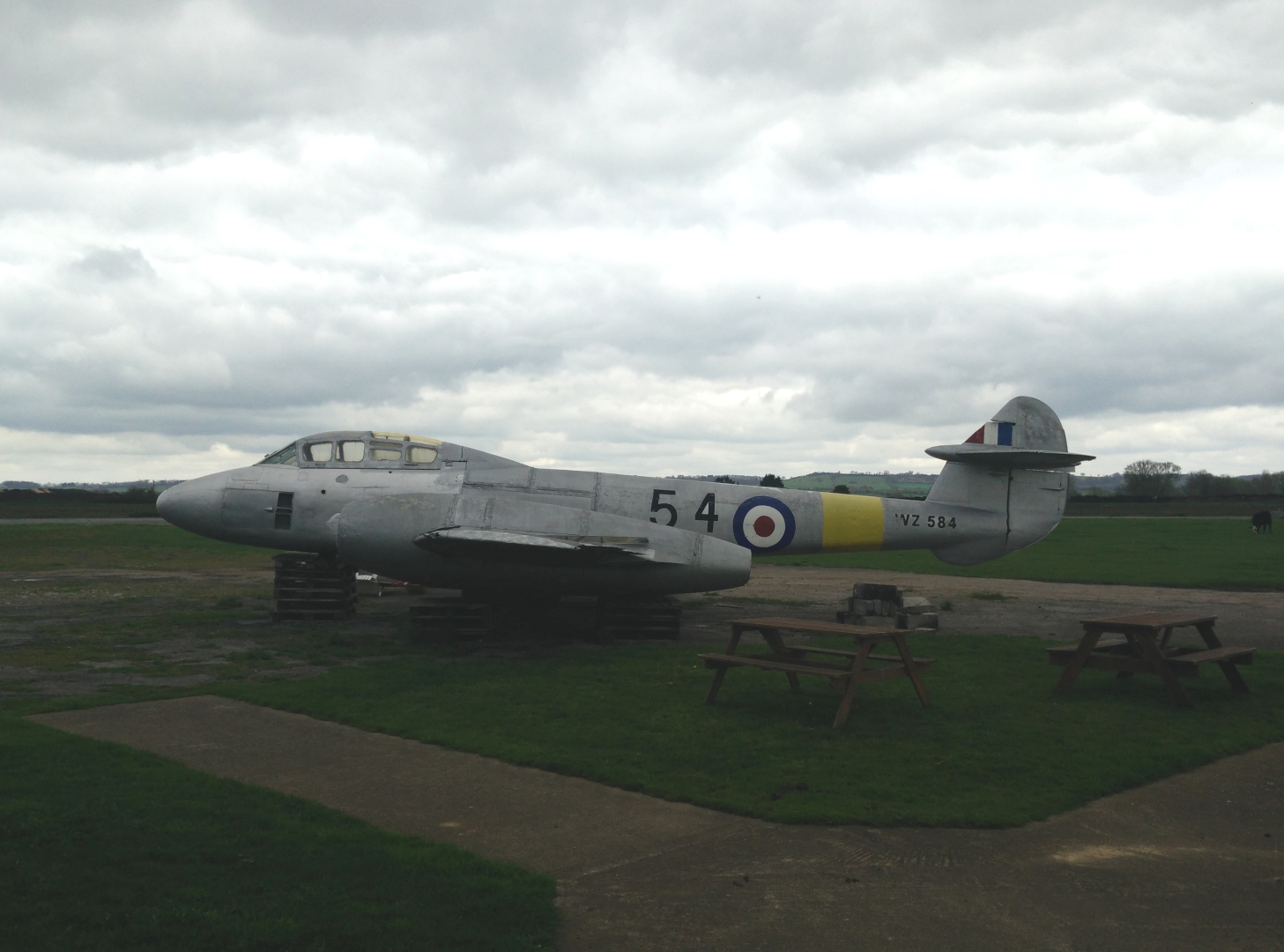 Gloster Meteor Mk.T7, serial WL345, that spent part of its operational career flying from RAF Westonzoyland