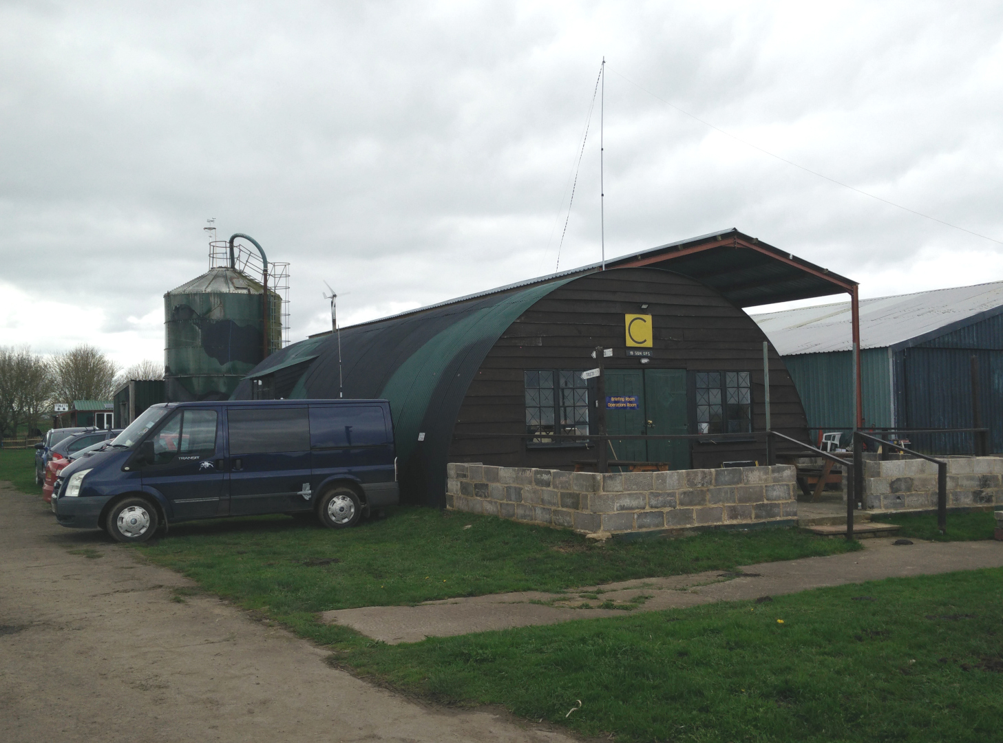 The Phantom outside the Nissen hut