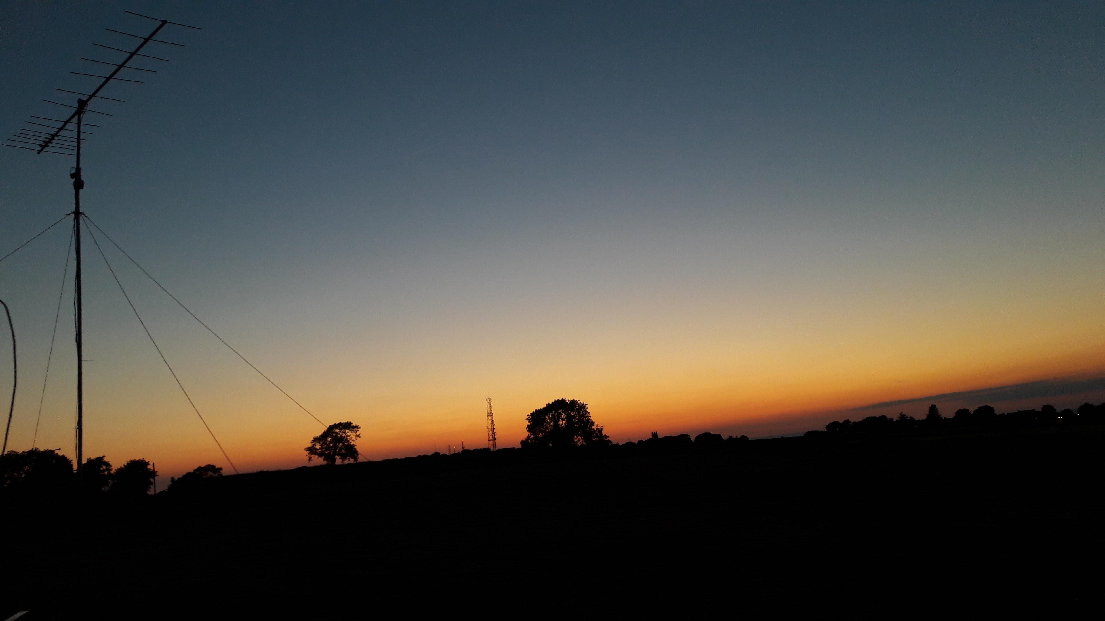 Dusk at the operating site