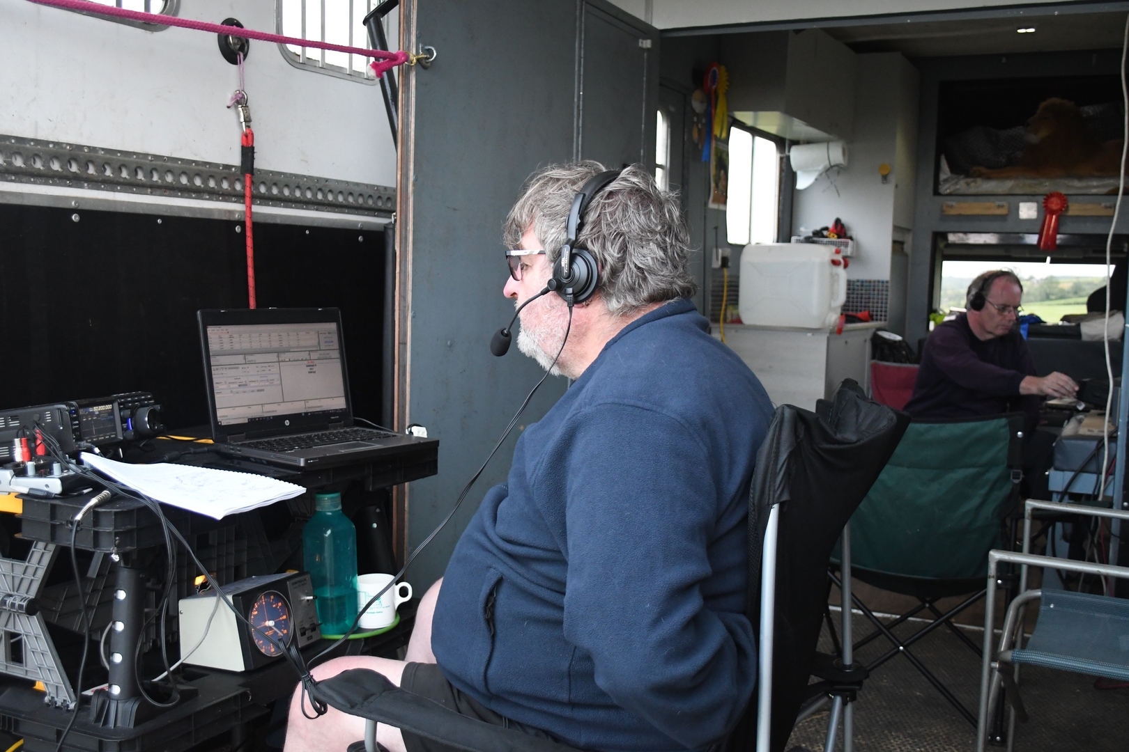 Greg 2W1BUF operating the 6m/4m station
