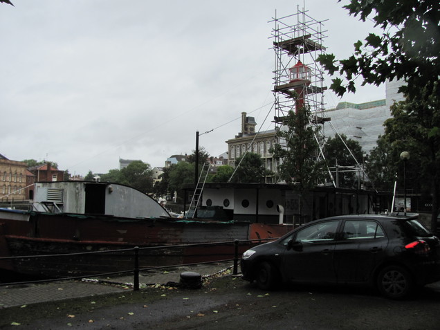 The John Sebastian with scaffold tower around lantern