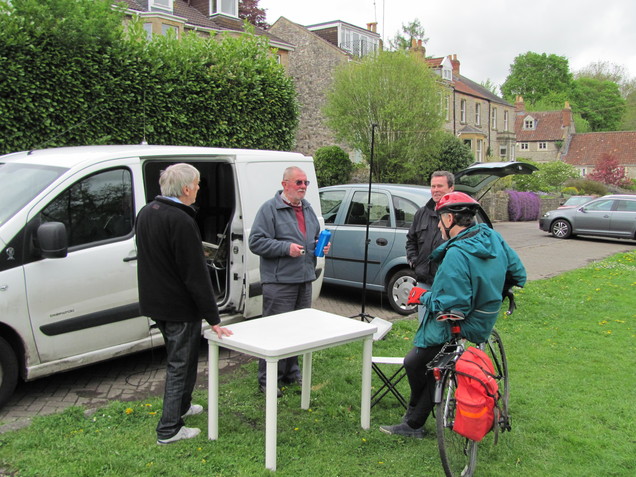 Dave G7BYN, Don G1NQJ, Julian M6JCE and Paul G4CVD Chatting