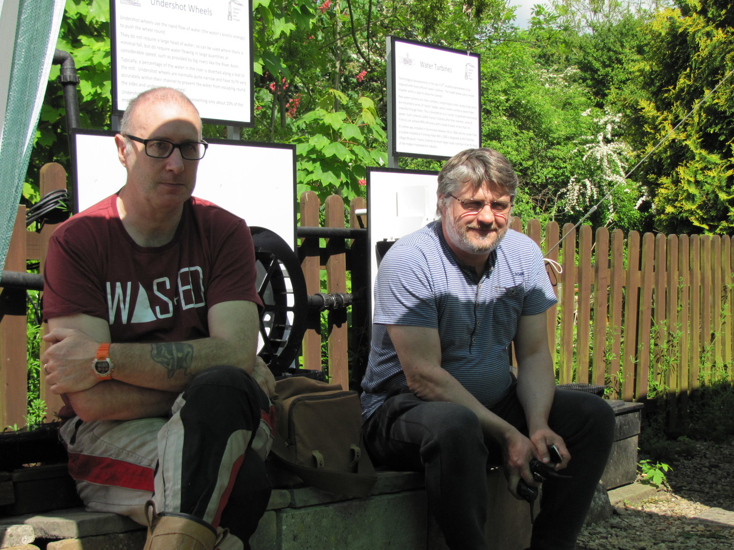 Left to right: Joe 2E0EIC and Liam 2E0LHD await their turn operating or logging