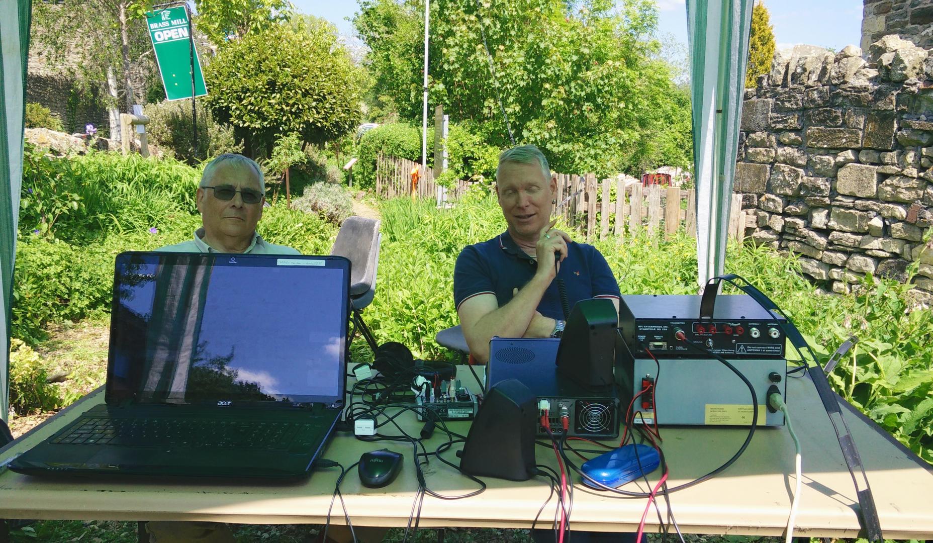 Mark M0SKV operating GB0SBM assisted by David M7DVY