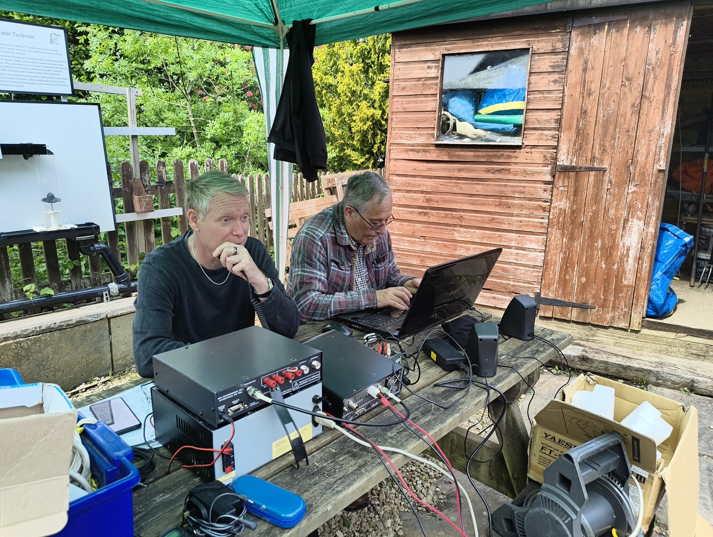 Mark M0SKV operating GB0SBM and David M7GVY logging Mark M0SKV operating GB0SBM and David M7GVY logging