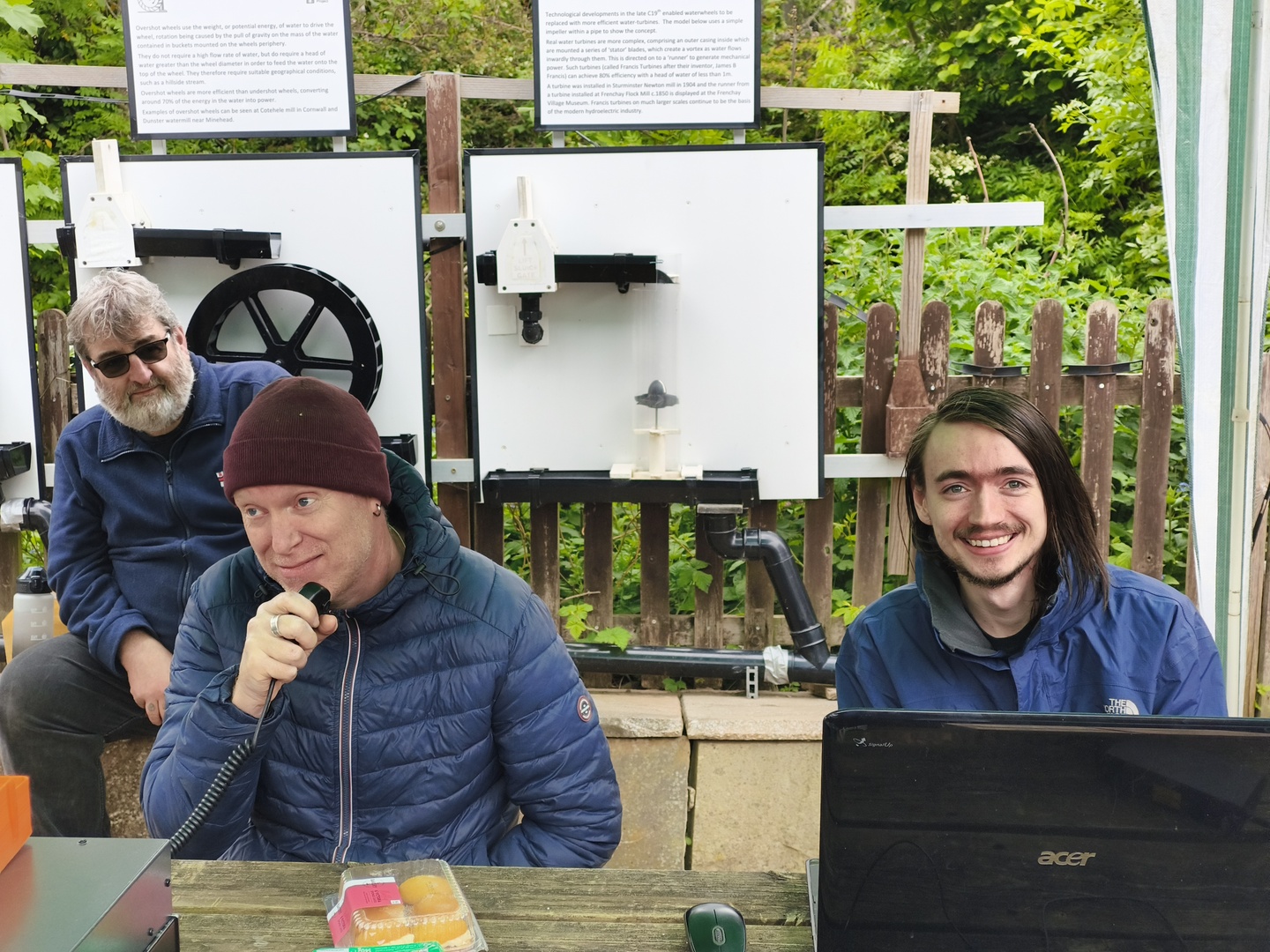 Mark M0SKV operating GB0SBM with Ken M7MYU logging and Greg 2W1BUF observing Mark M0SKV operating GB0SBM with Ken M7MYU logging and Greg 2W1BUF observing