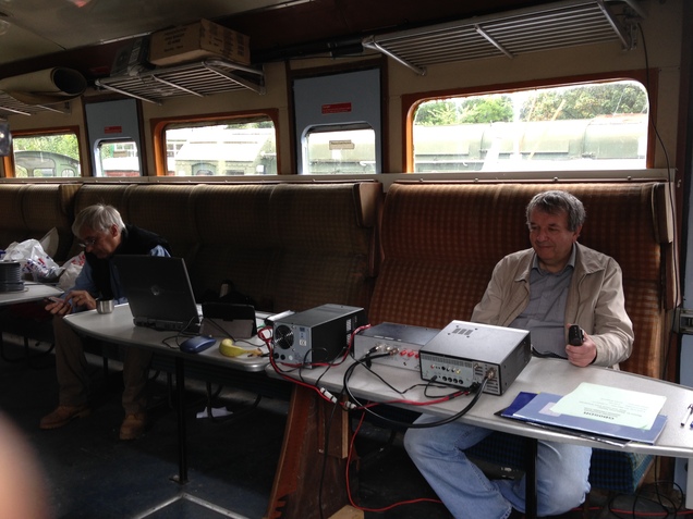 Peter G0DRX operating GB0SDR with David G7BYN logging